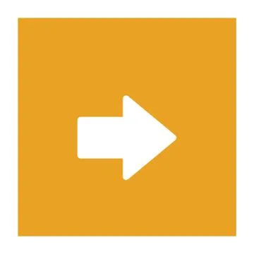 Arrow pointing right inside square icon Stock Illustration
