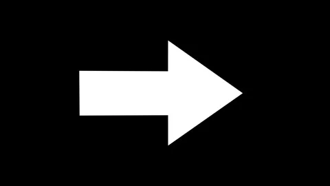 Arrow pointing right motion graphics on a black background animation. Indicating Stock Footage 342088512