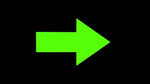 Arrow pointing right motion graphics on a black background animation. Indicating Stock Footage 342088515