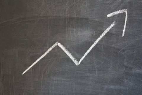 Arrow pointing upward Stock Photos