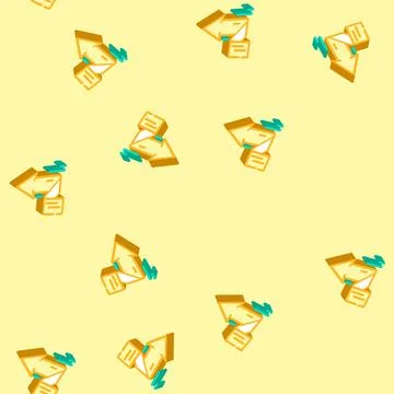 Arrow pointing upward progress isometric icon seamless pattern Illustrazione stock
