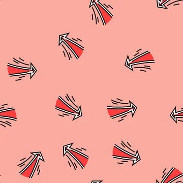 Arrow pointing upward progress vector seamless pattern Illustrazione stock