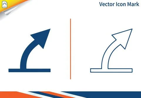 Arrow pointing upward vector icon, mark. growth and progress concept. Stock Illustration