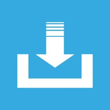 Arrow Points down to storage file. Stock Illustration