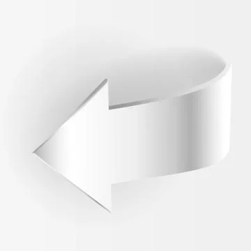 Arrow Points Down. White Color Stock Illustration