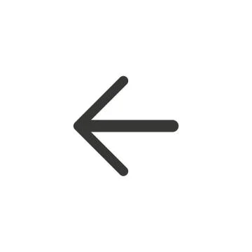 Arrow points to the left. Back arrow icon. Direction indicator pointer sign i Stock Illustration