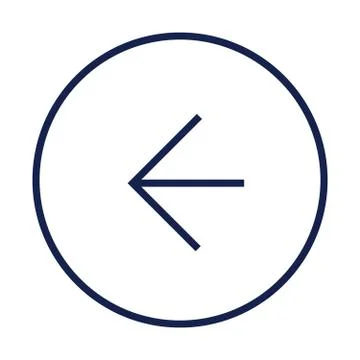 Arrow Points To The Left Line Icon Stock Illustration