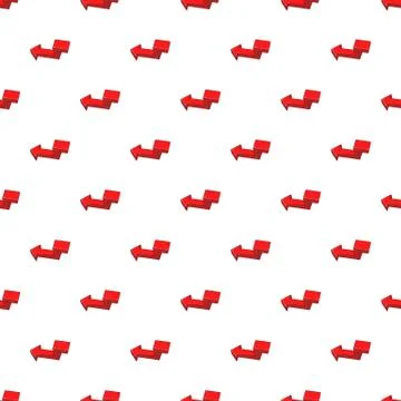 Arrow points to left pattern, cartoon style Stock Illustration