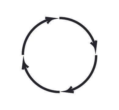 Arrow process motion icon on white Stock Illustration