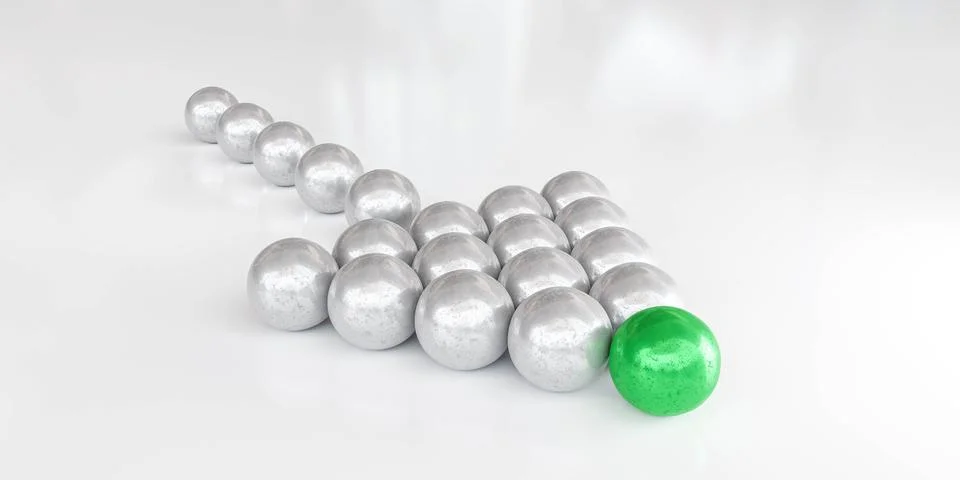 Arrow progress selection human ressources business success 3d render Stock Illustration