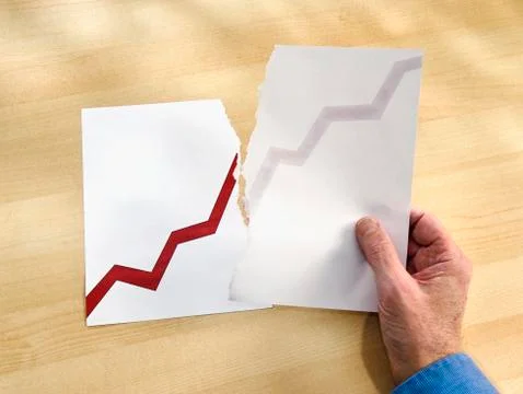 Arrow progress stock chart Stock Photos
