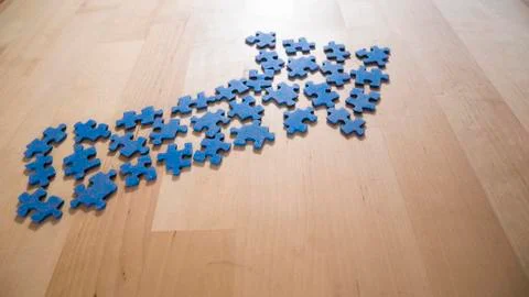 The arrow puzzle Stock Photos