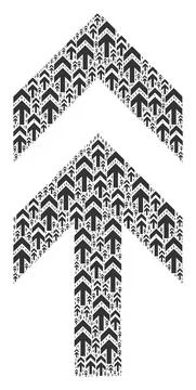 Arrow Up Recursion Mosaic of Itself Items Stock Illustration