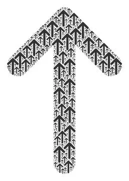Arrow Up Recursive Collage of Itself Items Stock Illustration