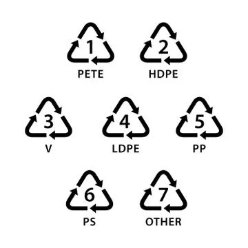 Arrow recycle triangle logo isolated on white background, symbology type of p 스톡 일러스트