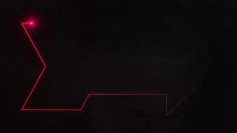 Arrow in red laser effect with ray mp4 video Stock Illustration