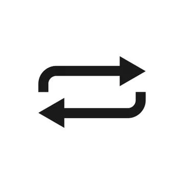 Arrow, refresh, update icon. Vector illustration, flat design. Иллюстрация