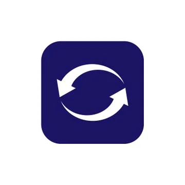 Arrow, refresh, update icon. Vector illustration, flat design. Illustrazione stock