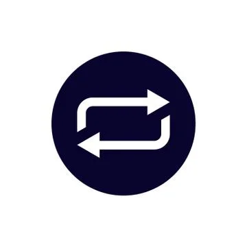 Arrow, refresh, update icon. Vector illustration, flat design. Stock Illustration