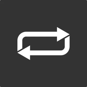 Arrow, refresh, update icon. Vector illustration, flat design. Stock Illustration