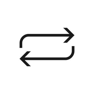 Arrow, refresh, update icon. Vector illustration, flat design. Stock Illustration