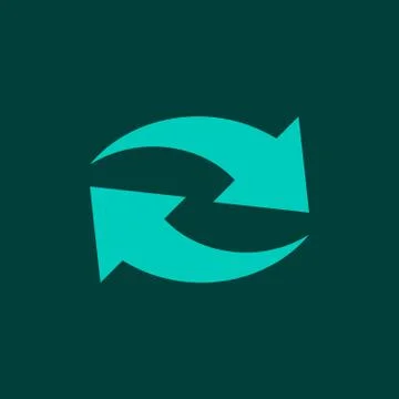 Arrow, refresh, update icon. Vector illustration, flat design. Stock Illustration