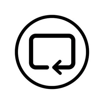 Arrow Repeat icon in circle - vector iconic design 스톡 일러스트