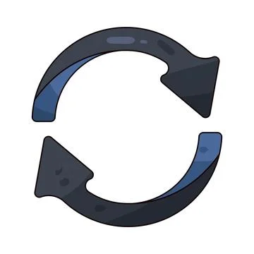 Arrow repeat illustration Stock Illustration