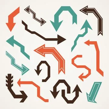 Arrow retro Stock Photos