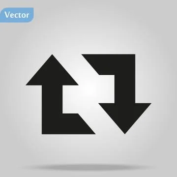 Arrow retweet icon flat design illlustration on white background Stock-Illustration