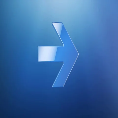 Arrow Right Blue 3d Icon Stock Footage 69719951