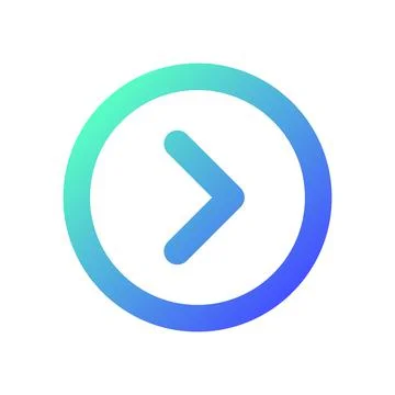 Arrow right button pixel perfect gradient linear ui icon 스톡 일러스트