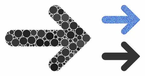 Arrow Right Composition Icon of Circles 스톡 일러스트