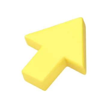 Arrow up right diagonal pointer orientation directional badge isometric 3d ic Stock Illustration