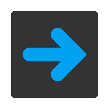Arrow Right flat blue and gray colors rounded button Stock Illustration
