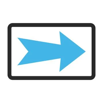 Arrow Right Framed Glyph Icon Stock Illustration