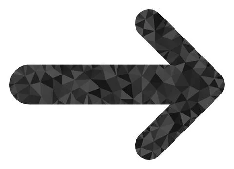 Arrow Right Lowpoly Icon 스톡 일러스트