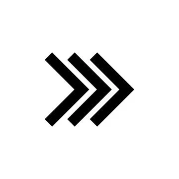 Arrow, right, navigation, triple icon. Element of direction icon. Signs and s Stock Illustration