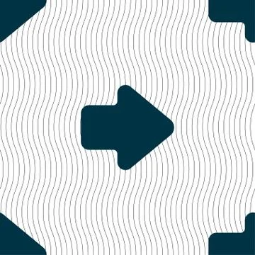 Arrow right, Next icon sign. Seamless pattern with geometric texture. Vector Stockillustratie
