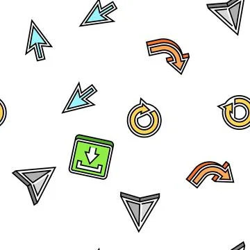 Arrow right next sign up vector seamless pattern イラスト素材