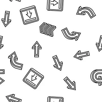 Arrow right next sign up vector seamless pattern イラスト素材