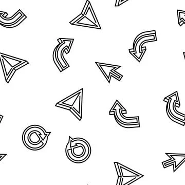 Arrow right next sign up vector seamless pattern Stock Illustration