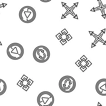 Arrow right next sign up vector seamless pattern Illustrazione stock