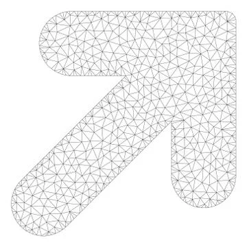 Arrow up Right Polygonal Frame Vector Mesh Illustration Stock Illustration