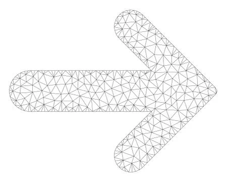 Arrow Right Polygonal Frame Vector Mesh Illustration 库存插图
