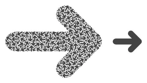 Arrow Right Recursion Collage of Self Items 스톡 일러스트