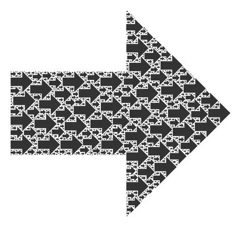 Arrow Right Recursion Composition of Itself Items 스톡 일러스트