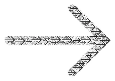 Arrow Right Recursive Composition of Itself Items 스톡 일러스트