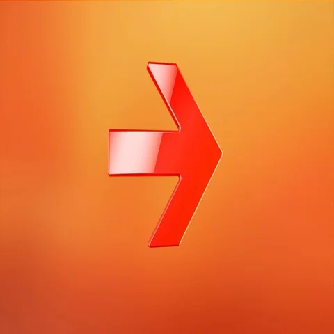Arrow Right Red 3d Icon Stock Footage 69718897