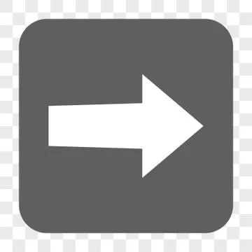 Arrow Right Rounded Square Button Illustrazione stock